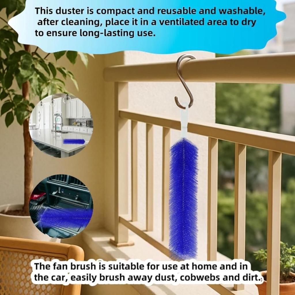 Flexible Fan Cleaning Brush, Multifunctional Dust Removal Brush, Soft Brush Head Deep Into Dead Corners,efficient Dust Removal Household Cleaning Tool