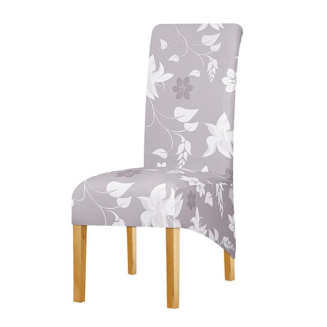 Fashion Printed Long Back Chair Cover Stretch High Back Big Size Cover Chairs Dining Chairs Covers For Kitchen Home Decoration