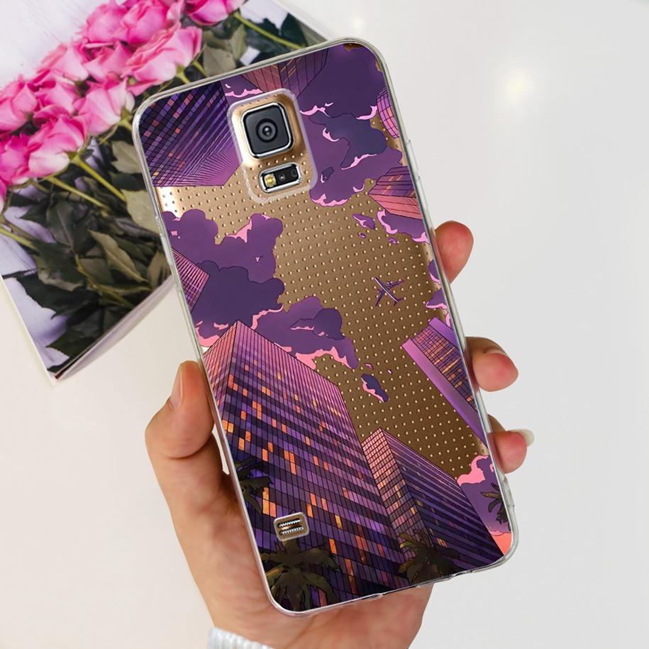 For Samsung Galaxy S5 Case G900F G900I i9600 S 5 Back Cover Cool Painted Soft Silicone Clear Phone Case For Samsung S5 Neo Coque