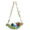 Garden Gnome On Leaf Hammock Statue Cute Resin Swinging Outdoor Yard Decor Fairy Garden Ornament