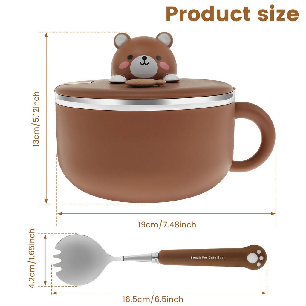 Miska do ramenu 1200 ml z pokrywką Uszczelniana miska do gotowania ramenu Przenośna Praktyczna Miska na sałatkę makaron Izolowana miska na makaron do biura akademika