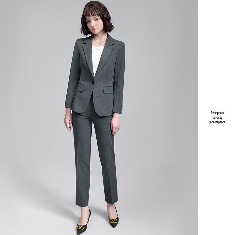 2025 Autumn/Winter Women's Korean-Style Tailored Commuter Suit Set: Elegant, Waist-Slimming, OL Fashion