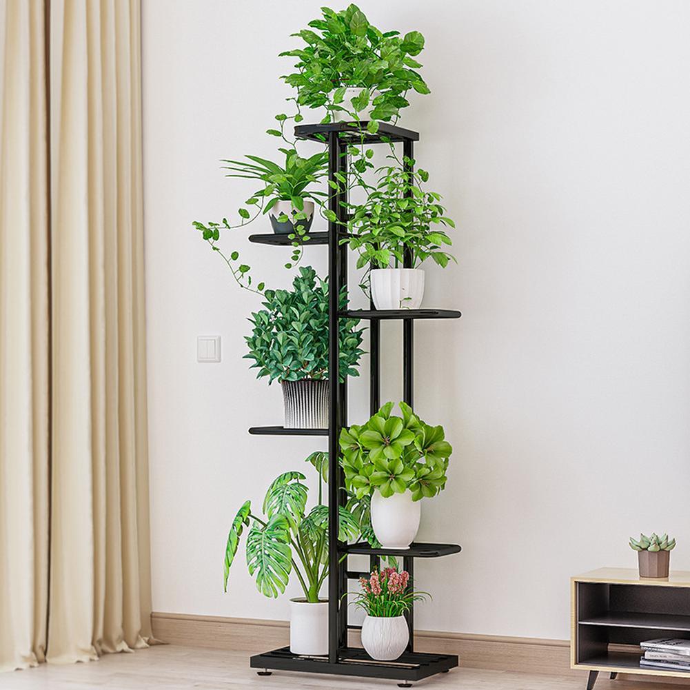 6 Tier Plant Stand 7 Potted Indoor Tall Plant Holders Corner Metal Tiered Plant Stands Multiple Plant Display Rack For Balcony