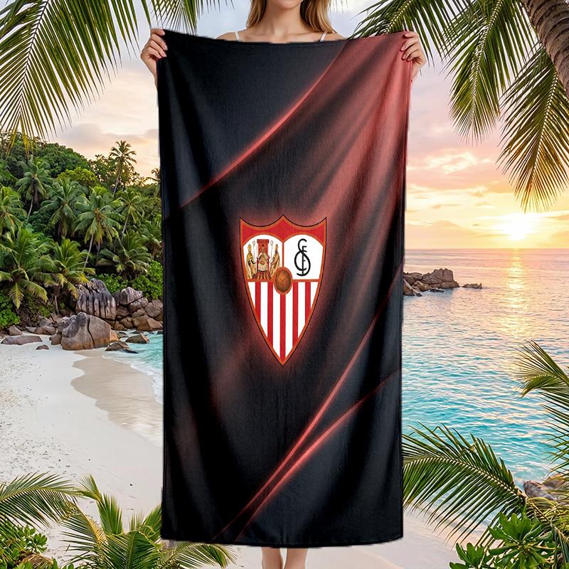 Sevilla FC Aufdruck Schnelltrocknendes Strandtuch Mikrofaser Saugfähig Tragbar Reise Schwimmtuch