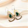 Green Onyx Gemstone 925 Sterling Silver Jewelry Handmade Wedding Earrings 2.27" EE-82-14