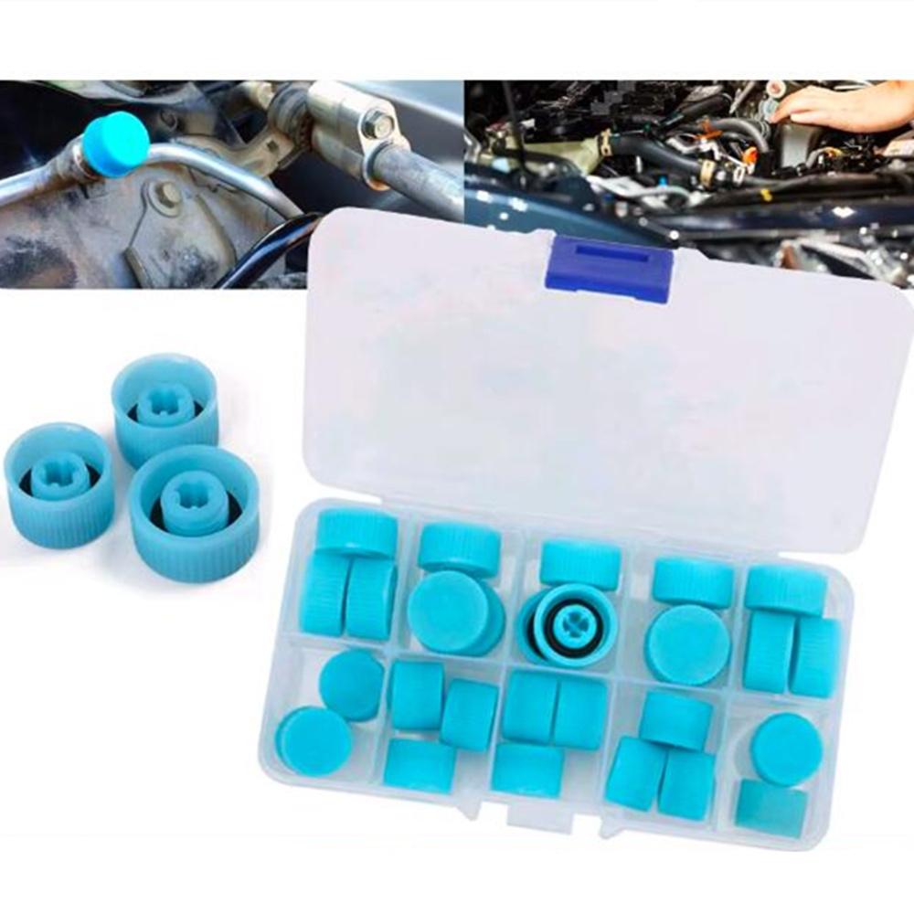 30Pcs Car Air Conditioning Charging Valve Dust Cover Auto A/C Port Cap M9 X 1.0