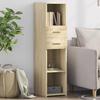 VidaXL Highboard Sonoma Oak 30x42.5x124 Cm Engineered Wood, Sideboard, Cupboard, Side Cabinet, Cabinet, 846154