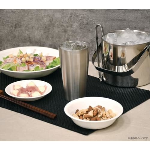 PEARL METAL Vacuum Insulated Tumbler, 430ml, Keeps Hot or Cold Drinks Hot or Cold, Anti-Condensation, Stainless Steel, Satin Finish, Vintage Bar Style