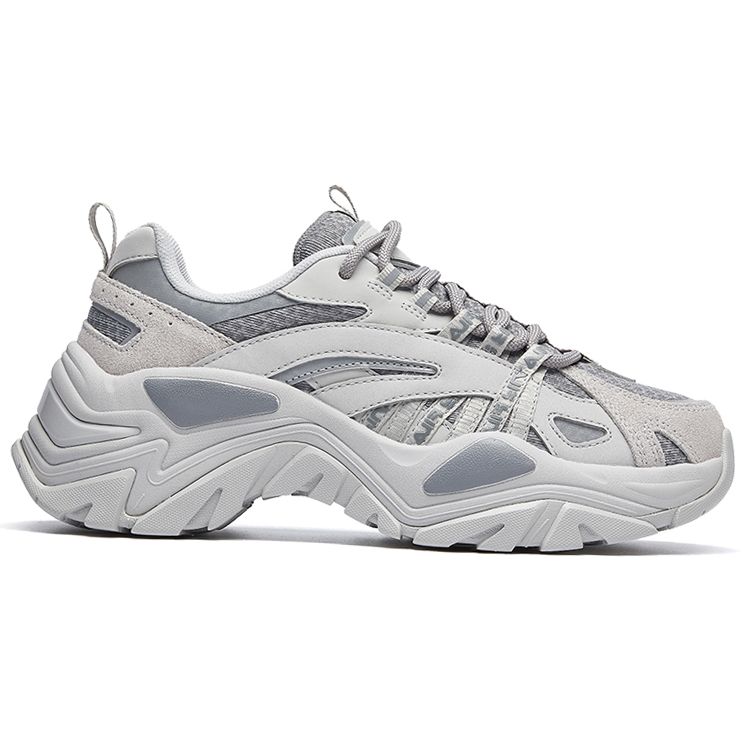 Fila Disruptor Polyester Fabric Nylon Fashion Versatile Low-Top Casual Shoes Women Sneaker Antarctic-Gray F12W034120FAG