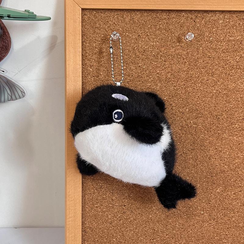 1Pcs Soft Simulation Animal Whale Small Pendant Turtle Ocean Animal Plush Keychain Starfish Pp Cotton Plush Toy Home Decoration