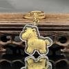 Cute Cartoon Key Chain Pendant Golden Foil Bag Ornaments Lucky Bag Pendant  Lucky Wealth