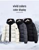 Men's Winter Fashion Stand Collar Windproof White Duck Down Jacket