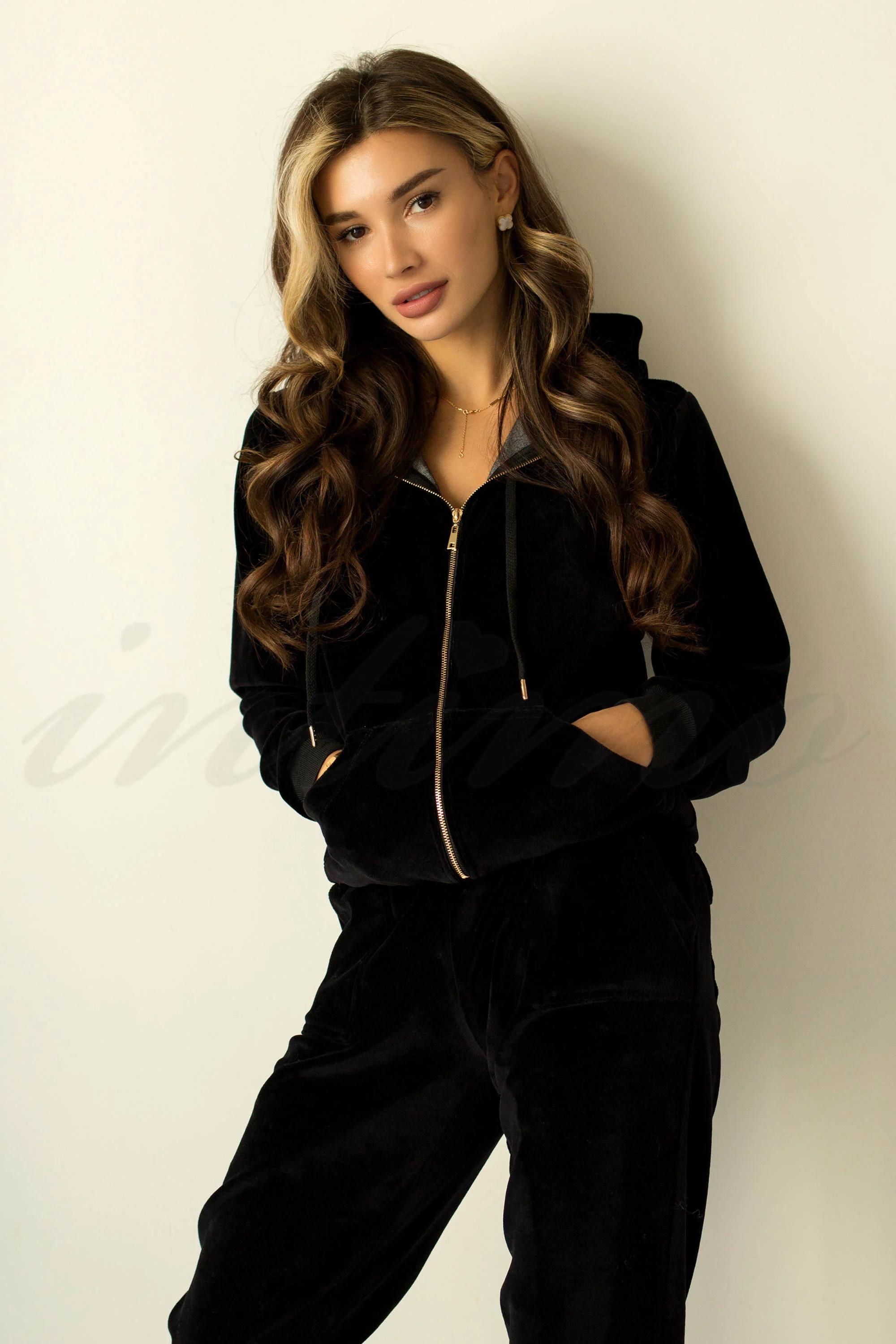 

комплект: толстовка і брюки German Volf (74778) 48(XL) прозорий колір чорний