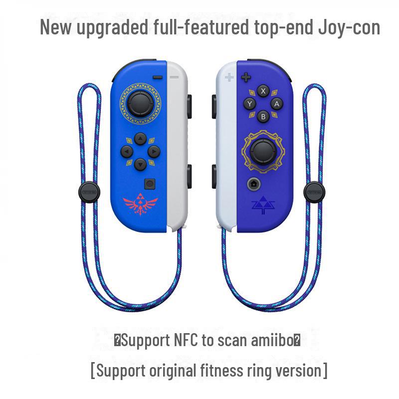 NS Switch JoyCon Bluetooth Controller with Left/Right Handles, Remote Wake-Up, and Hand Strap
