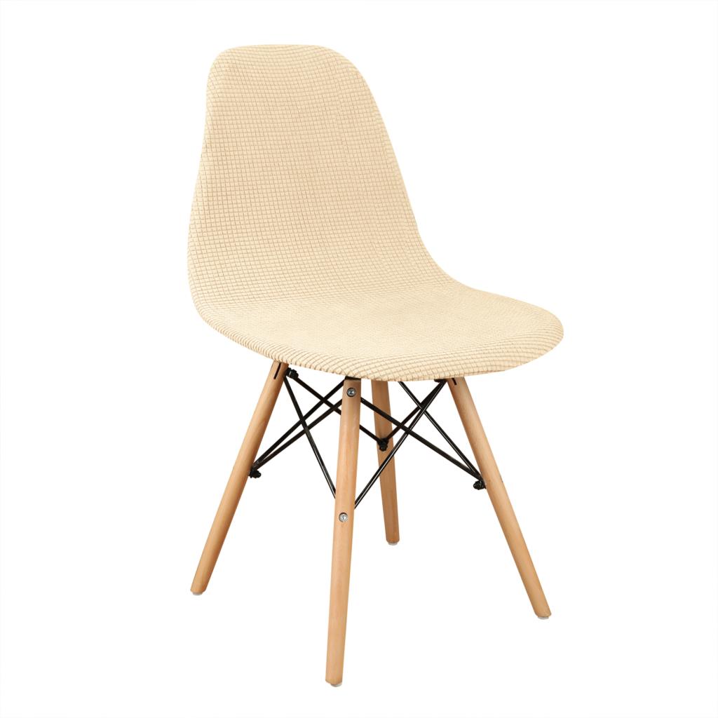 Jacquard Shell Chair Cover Stretch Dining Chair Cover Seat Covers Slipcover Removable Furniture Protector Hotel Home Decor