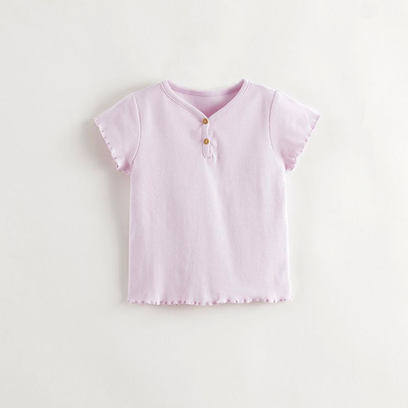 Small V-neck Mark Jenny Luff Elastic Knitted Summer Dress Lan Zi(-In Stock) 90((Recommended Height 80-90cm))