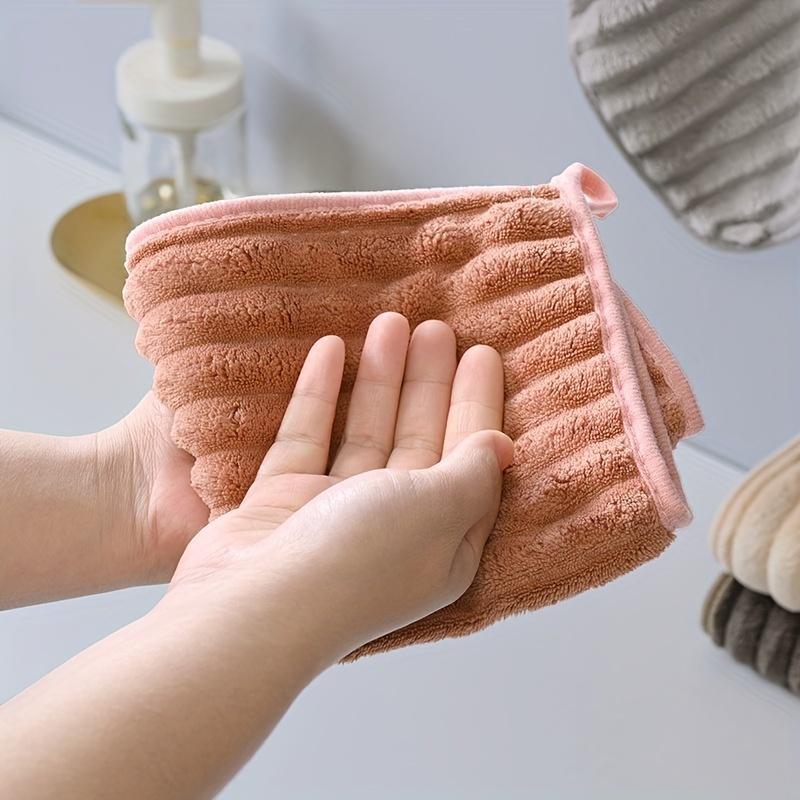 Simple Soft Quick-Dry Hand Towels, Hanging, Absorbent, Soft and Skin-Friendly, for Kitchen, Bathroom, Home