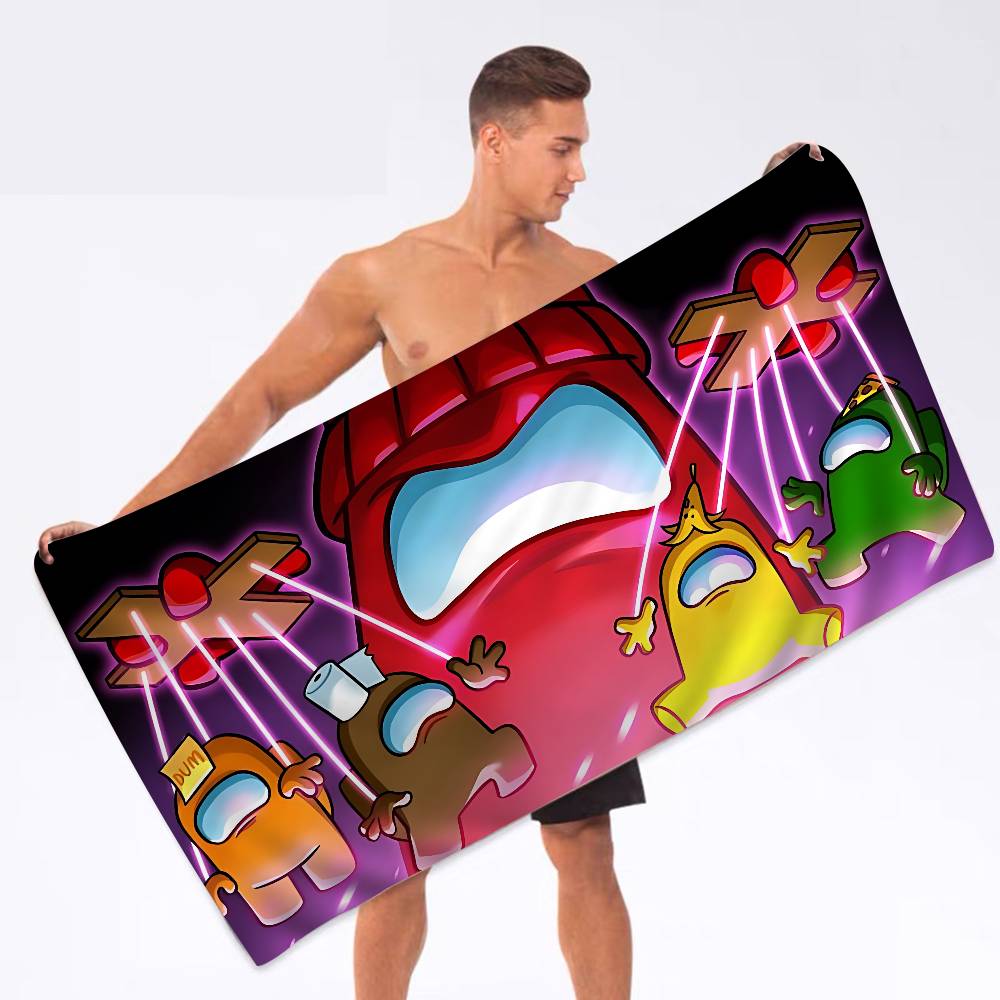 Hot Game A-among U-us Beach Towel Colorful Bath Towels for Girl Microfiber Quick Dry Custom Sand Free Beach Yoga Spa Gym Pool