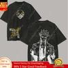 Camiseta Lavada Unisex Estampada Gachiakuta Oversize Y2k Hombres Mujeres Anime Manga Gacahiakuta Limpiadores Streetwear Ropa Femenina Masculina