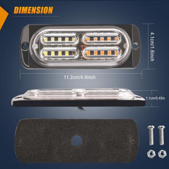 12V-24V  20LED Strobe Beacon Lights Truck Car Rooftop Emergency Hazard Warning