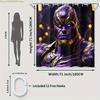 Authorized 1pc MARVEL Thanos Shower Curtain, Made of Polyester, Machine Washable, Includes Hooks, Suitable for Bathtub Separat