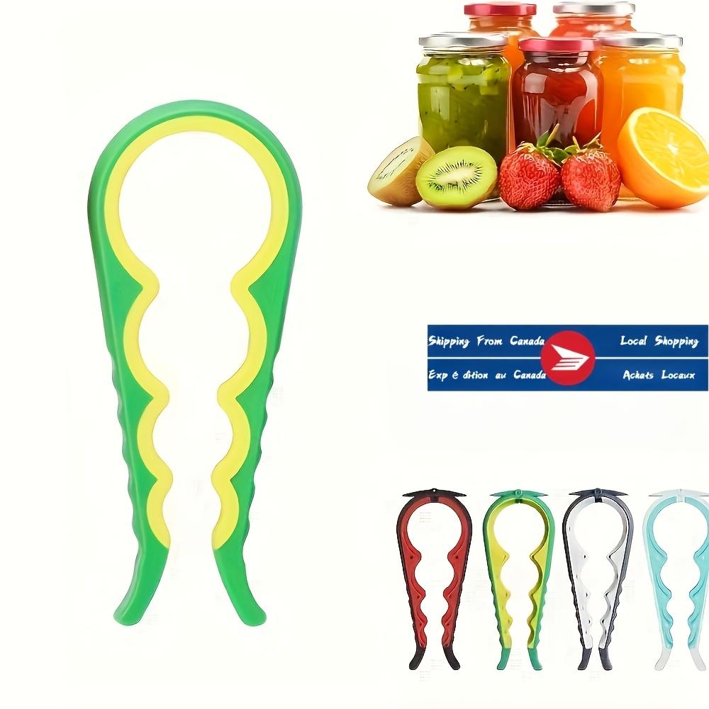1pc Random Color Jar Opener Multifunctional Adjustable Multiple Opener 4in 1 Quick Lid Bottle Cap Grip Twister Remover Kitchen Tool, Jar Gripper
