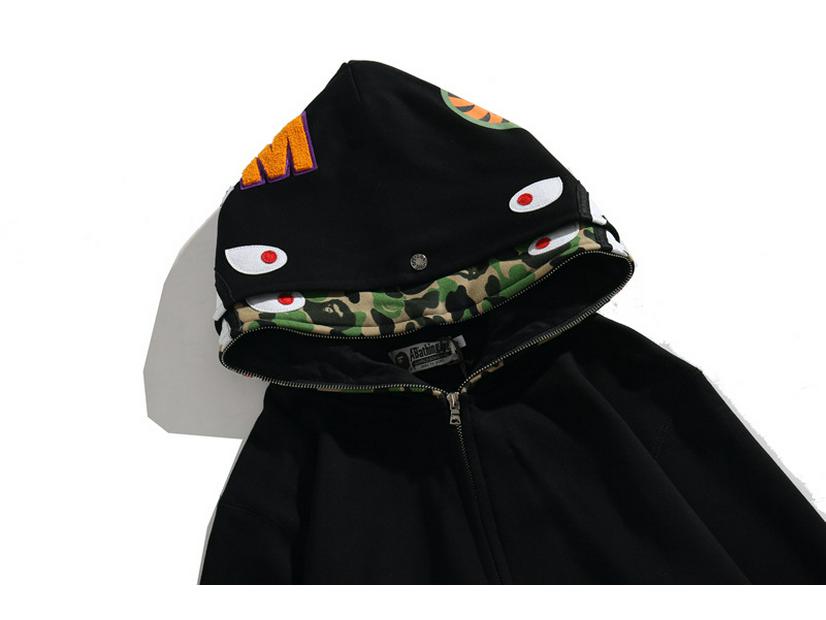 Cardigan cu fermoar pentru bărbați, cu blocuri de culoare camuflaj, cu glugă dublă și căptușeală de catifea