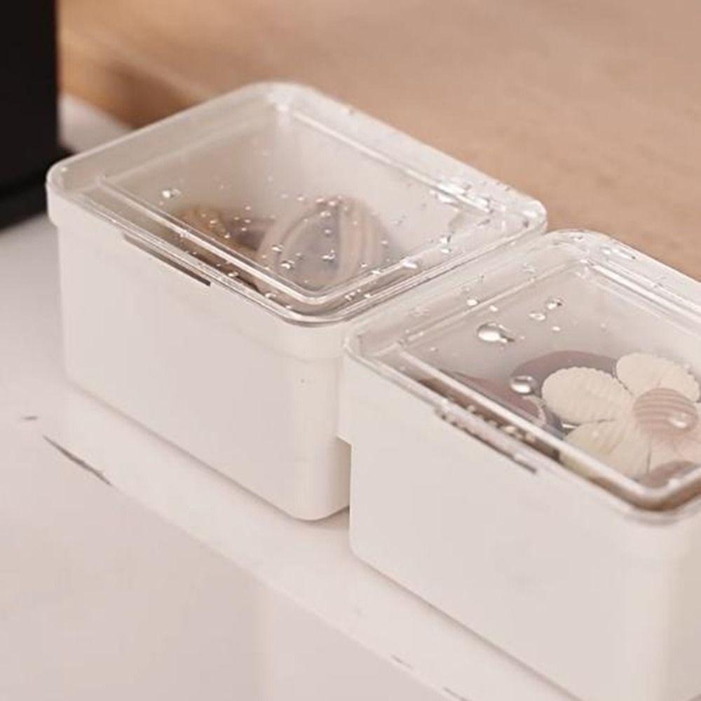 Dust-proof Double-Open Storage Box Flip Cover Small Item Tidy Container  Stationery