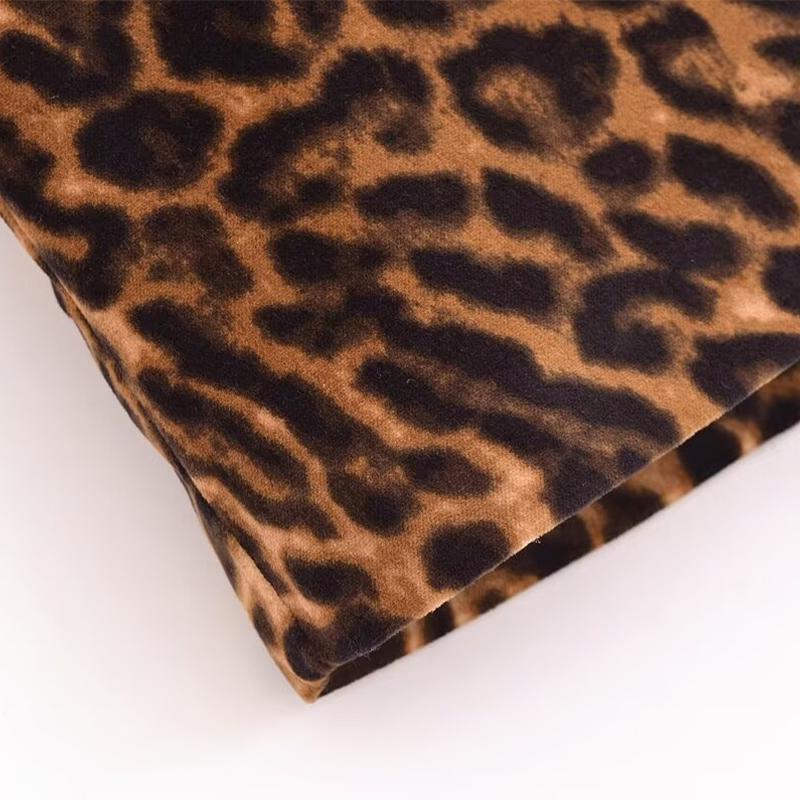 Damenrock Sexy Pendeln Enganliegender Hüftumarmender Rock Leopardenmuster Neue Mode Kurze Röcke Frühling und Herbst Bürodame