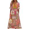 Robe Longue Élégante Décontractée pour Femme, Tempérament, Patchwork à la Taille, Imprimé Floral