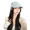 Retro Denim Newsboy Cap Adjustable Forward Flat Hat, Casual Versatile Face Slimming Artist Beret Hat for Men Women