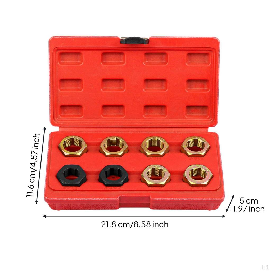 8 Pieces Bolt Thread Repair Kit Hex-Shaped Threading Die Precision