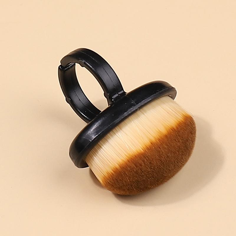

Кисть для ногтей с пряжкой, овальная гелевая пылевая очистка, кольцевая кисть для макияжа, маникюрные инструменты чёрный