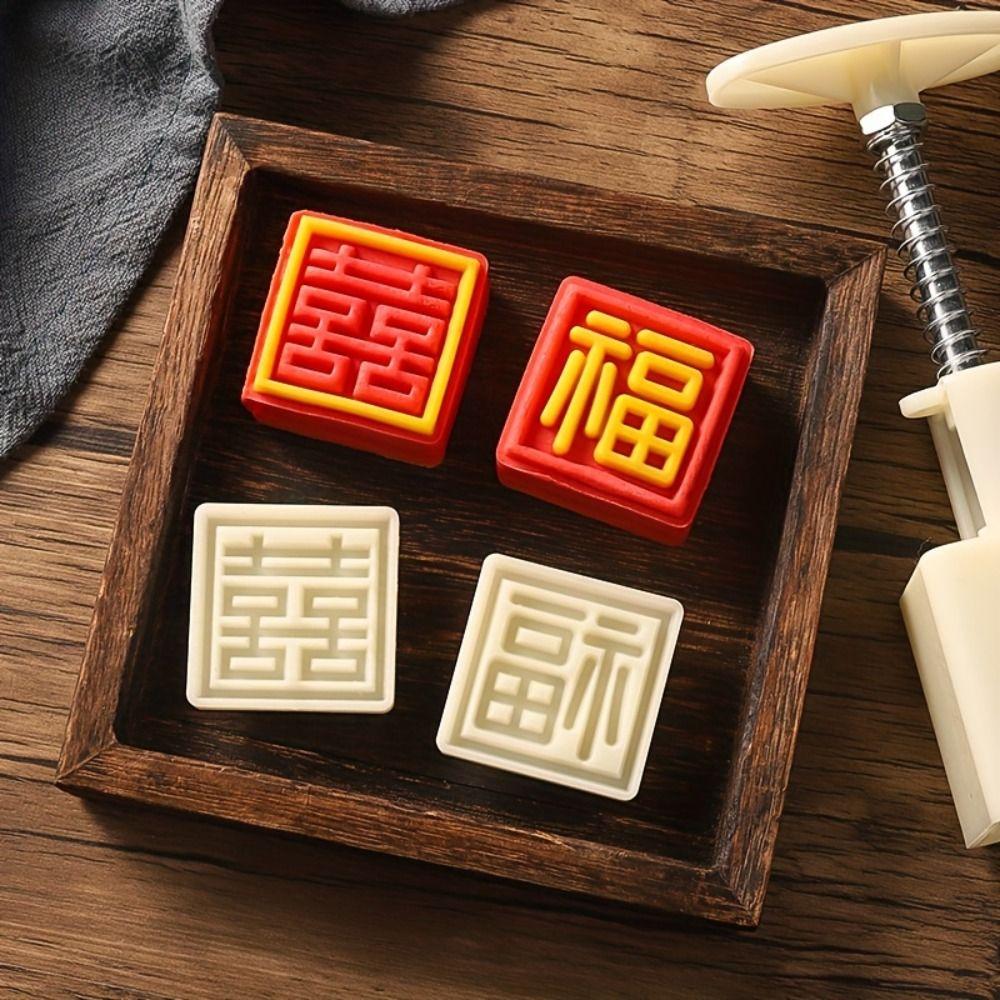 DIY Hand Press Pastry Mold Plastic Moon Cake Maker Baking Tools Moon Cake Mold  Ice Skin Mooncake