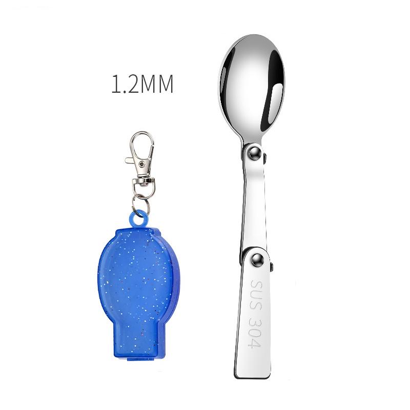 Outdoor Camping Folding Spoon With Box Stainless Steel Spoon Multifunctional Portable Foldable Travel Tableware Picnic Tool