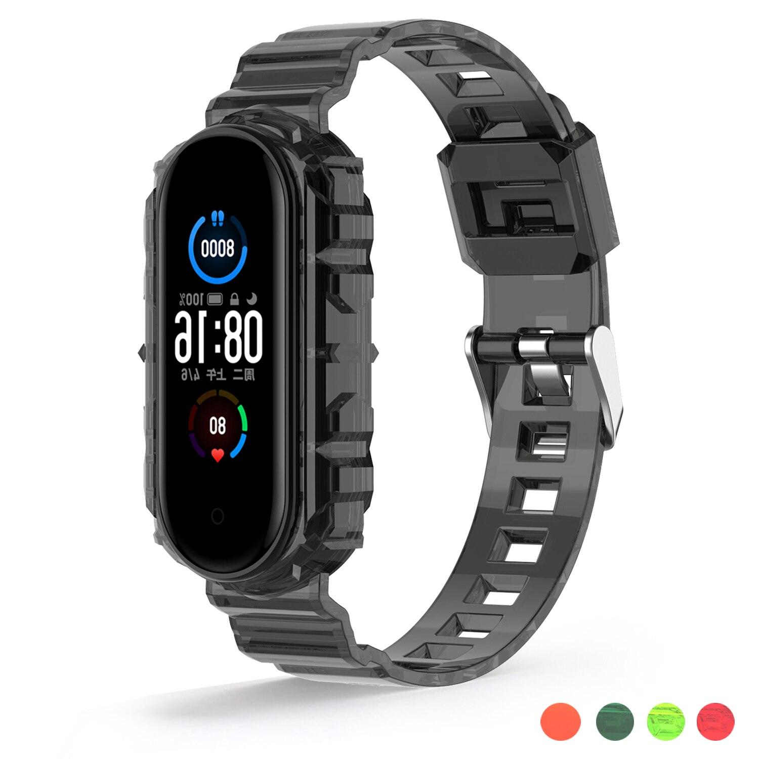 

Ремешок для Xiaomi 3/4/5/6, прозрачный ремешок на запястье Mi 6 5 Mi 4 3, спортивный ремешок для часов Xiaomi 3/4, силиконовый браслет, аксессуары для умных часов For Xiaomi 3 or 4 чёрный