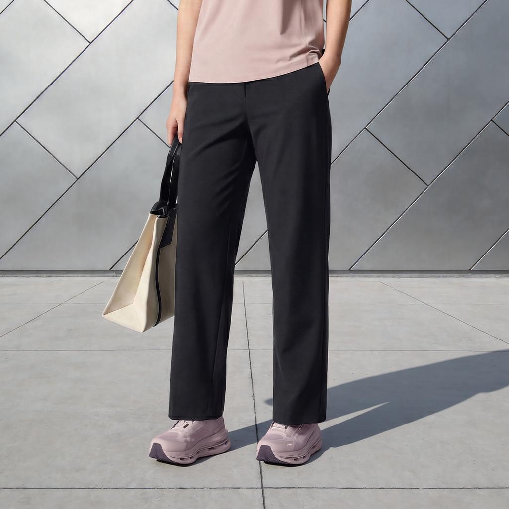 Li Ning Honor Gold Standard Solid Color Straight Casual Sports Long Pants Women Bottoms AYKW612-1