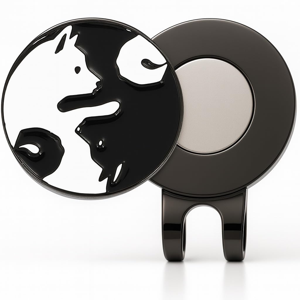 Golf Marker with Magnetic Clip Hat Clip Taiji Tao Mark