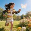 Kpop Demon Hunters Rumi Childrens Sequin Stage Costume With Short Pants For Dance Performances