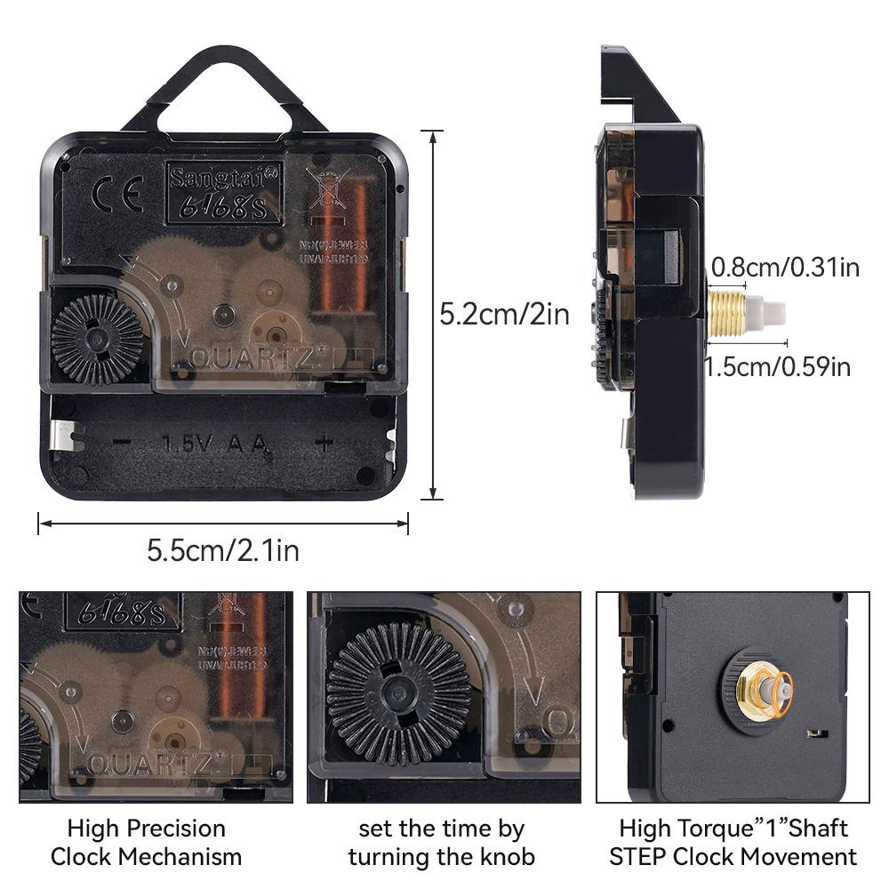6168 Model Quartzový Hodinový Strojek Motorový Mechanismus Sada DIY Nástěnné Hodiny Tichá Ručička Náhradní Strojek Mechanismus Opravný Nástroj