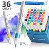 60 Colors Straight Liquid Acrylic Paint Markers, Water-Based Ink Brush Pens for Adult Coloring Books, Rock, Wood, Ceramic Fabric