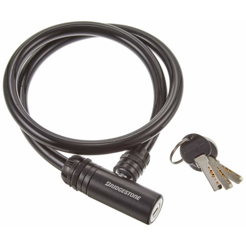

BRIDGESTONE Allock Bicycle Key Wire Lock Black Anti-Theft Security Diameter 12 x 80cm WL-AD.B