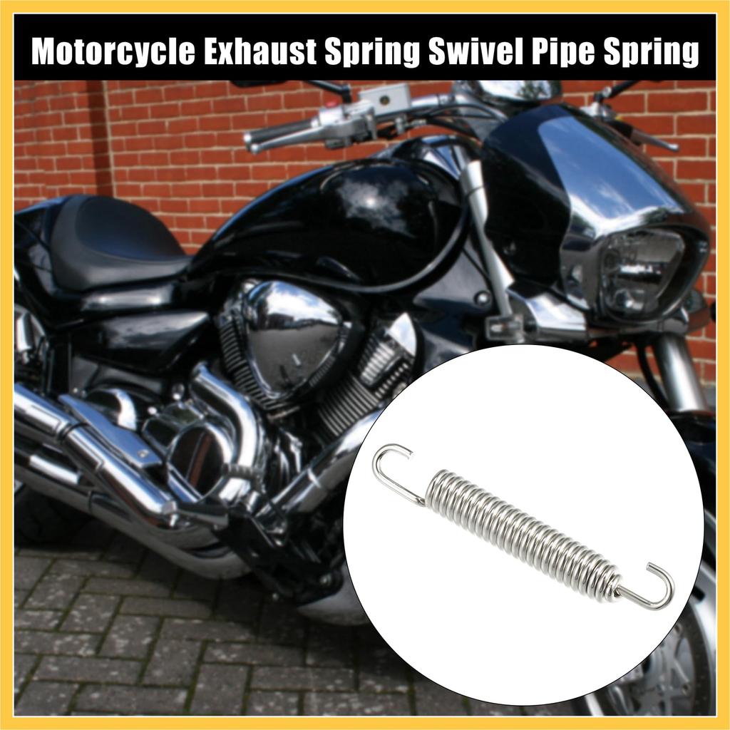 BULLSPANN Motorcycle Universal Exhaust Pipe Springs 80mm Stainless Steel Exhaust Pipe Spring Hook Retrofit