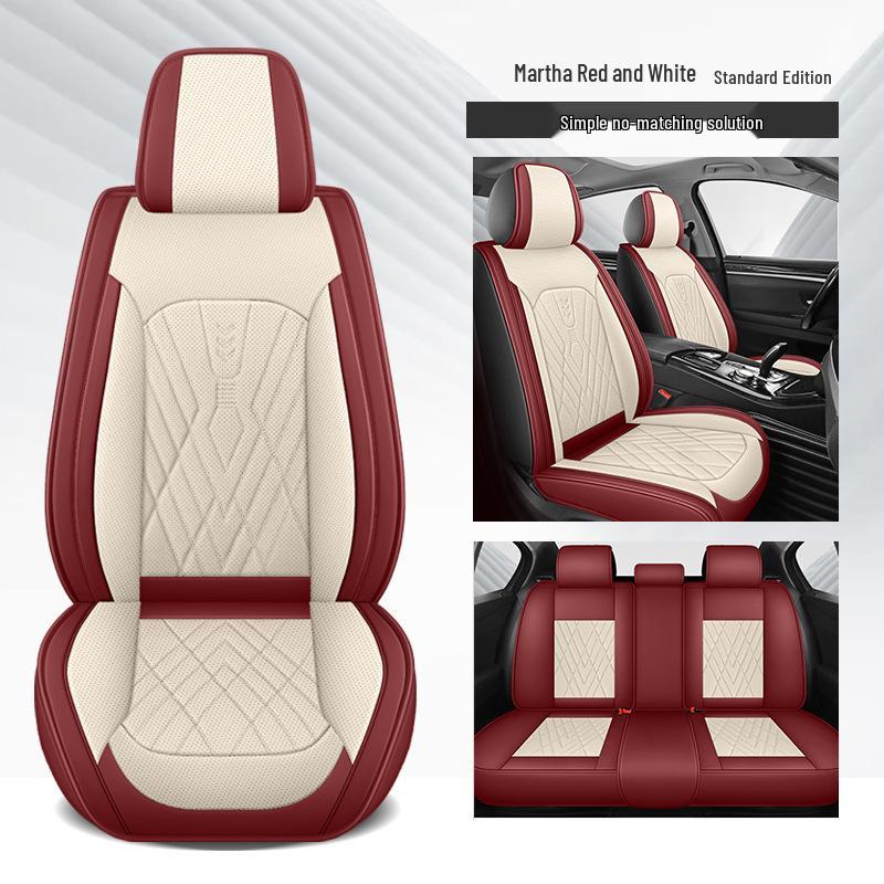 Universal Leather Car Seat Cushion: Durable, Full Wrap, All-Season Cover for Small Cars, SUVs, and Sedans