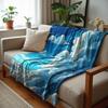 Cartoon Flat Leopard Texture Anime Cartoon Flannel Blanket Soft Warm Throw for Bedroom Sofa Car Kids Holiday Gift