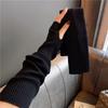 Solid Color Winter Gloves Female Arm Warmers Knitted Arm Warmers Wool Sleeve Cuff Long Gloves