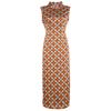 Pretty Niang Fish Orange Retro New Chinese Sleeveless Cheongsam Women's 1011 Spring New Temperament Elegant and Improved Daily Wear