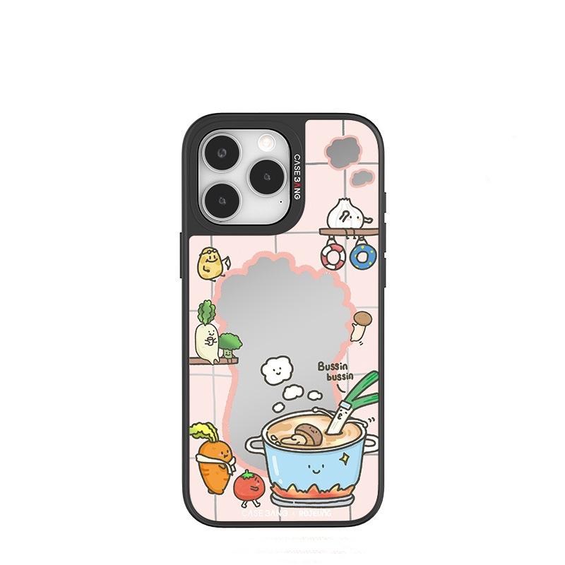 Caicai for IPhone16ProMax Mirror Phone Case for Apple 15plus New Model 14 Anti-fall 13 Trendy Brand 12