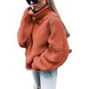 Womens Oversized Chunky Knit Turtleneck Sweater Long Sleeve Loose Fit Cotton Blend Fall Winter Casual