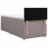 Box Spring Bed with Mattress and Headboard Taupe 80 X 200 Cm Fabric